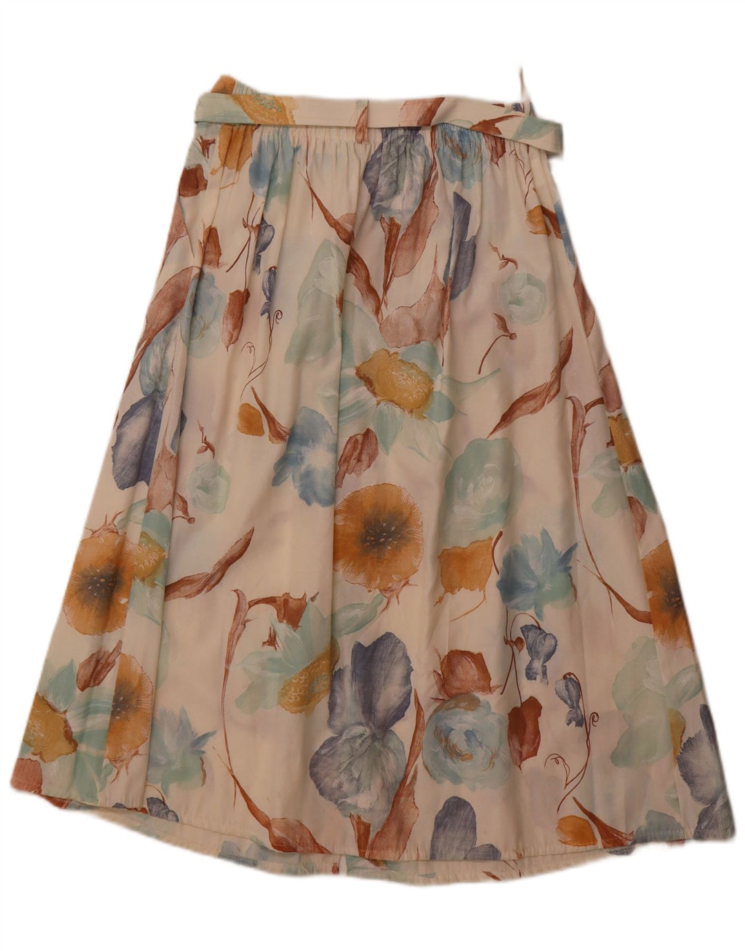 VINTAGE Womens A-Line Skirt W30 Medium  Multicoloured Floral Polyester