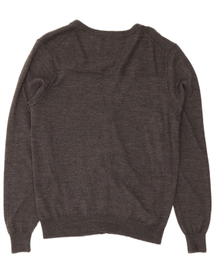 Z ZEGNA Womens Cardigan Sweater US 6 Medium Grey Wool