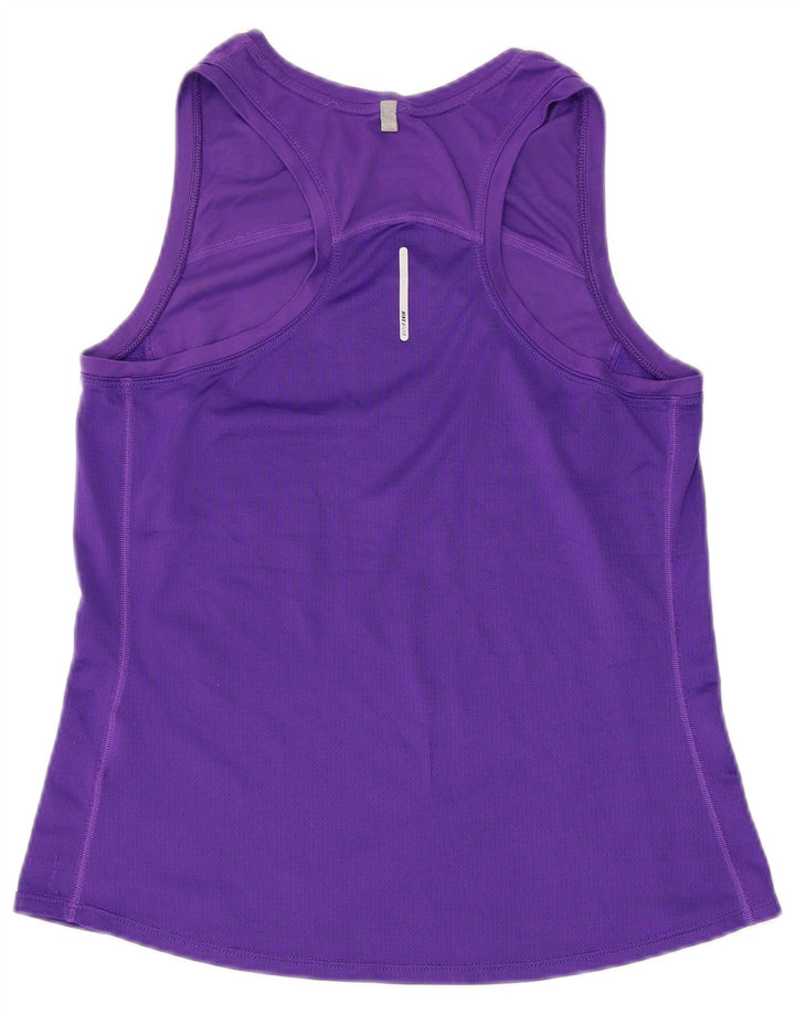 NIKE Womens Dri Fit Vest Top UK 12 Medium Purple