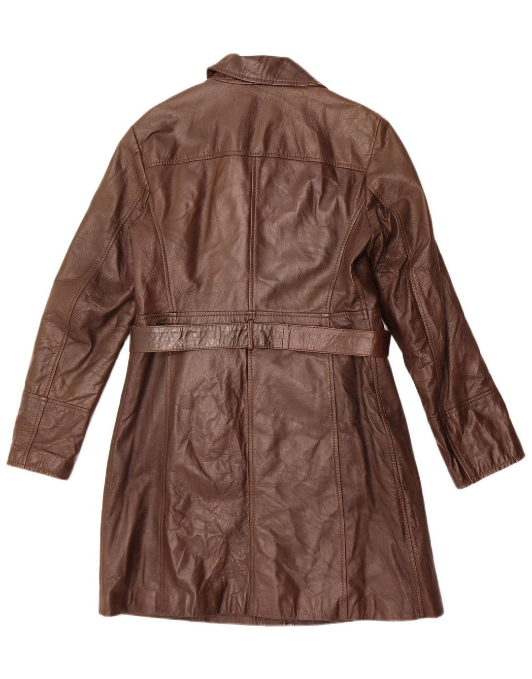 Conbipel Womens Leather Coat IT 48 XL Brown Leather