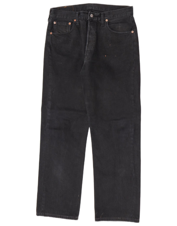 Levi's Mens 501 Straight Jeans W34 L29 Navy Blue Cotton