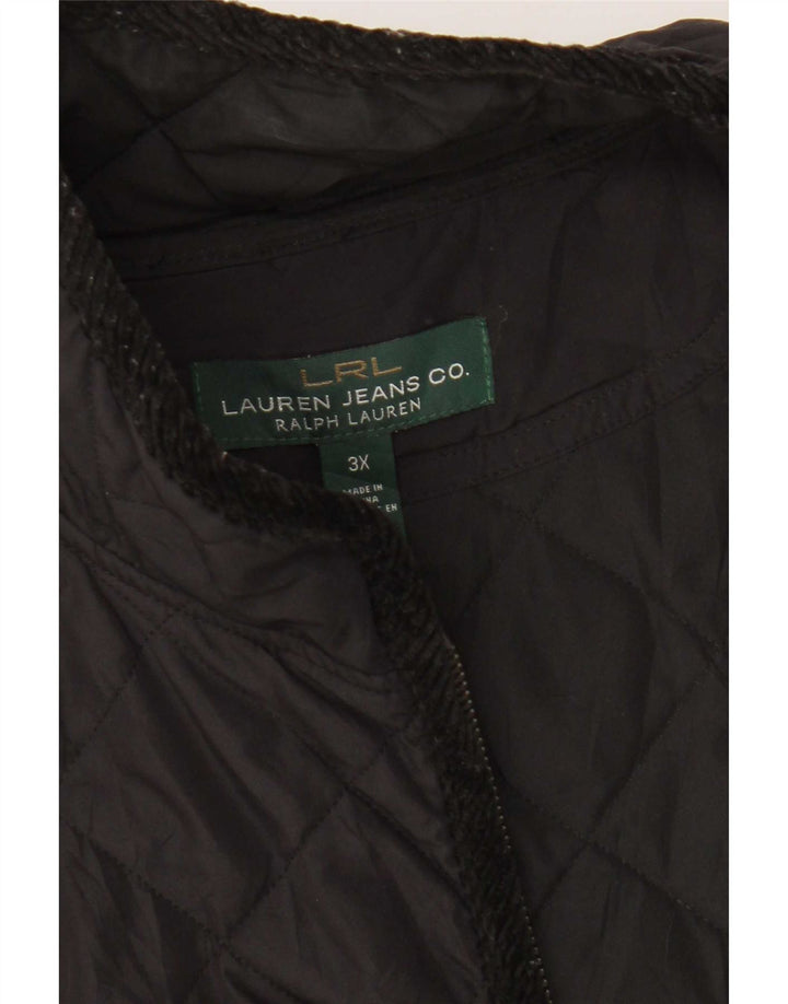 Ralph Lauren Womens Quilted Gilet UK 22 3XL Black Polyester
