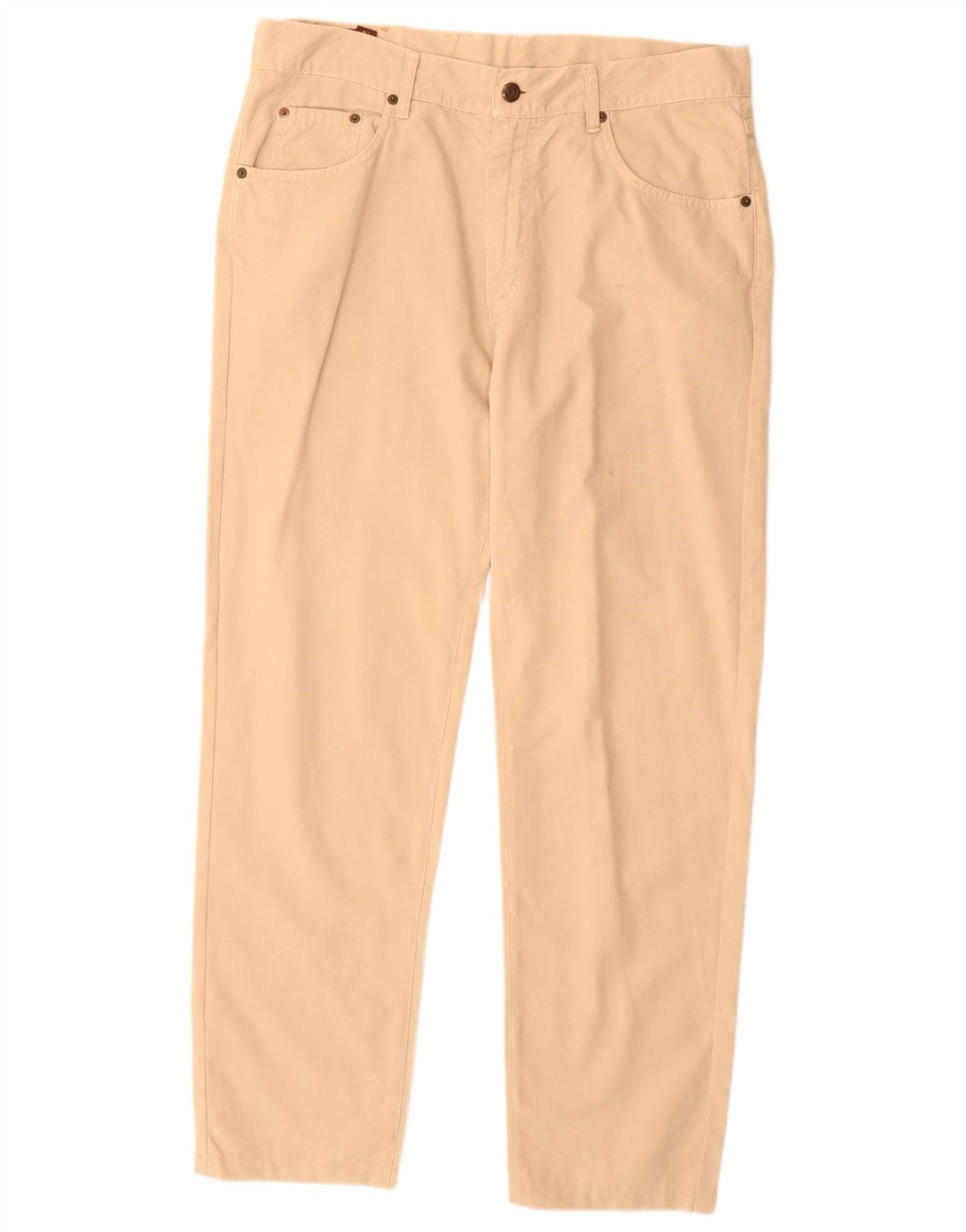 MARLBORO CLASSICS Mens Straight Casual Trousers W34 L30 Beige Cotton