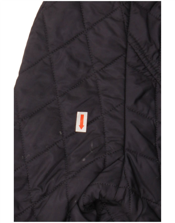 BARBOUR Womens Quilted Jacket UK 14 Large  Navy Blue Polyamide