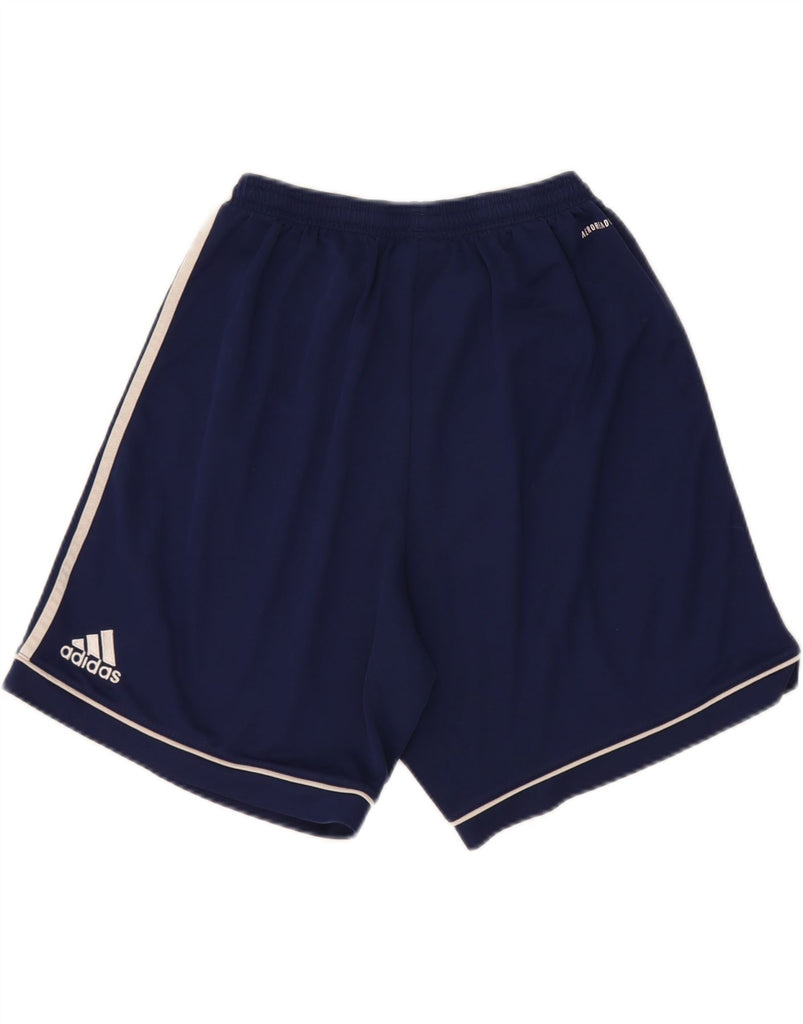 ADIDAS Boys Aeroready Sport Shorts 13-14 Years Large  Navy Blue Polyester Vintage Adidas and Second-Hand Adidas from Messina Hembry 
