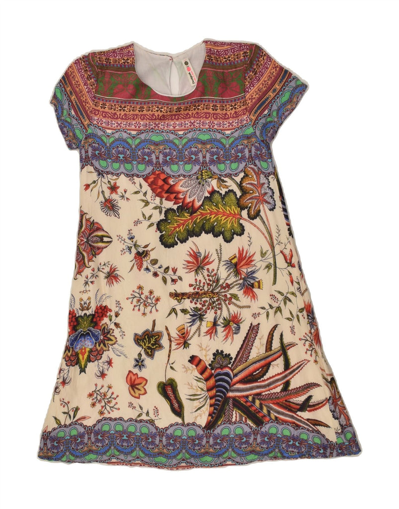 DESIGUAL Girls A-Line Dress 11-12 Years Multicoloured Floral | Vintage Desigual | Thrift | Second-Hand Desigual | Used Clothing | Messina Hembry 