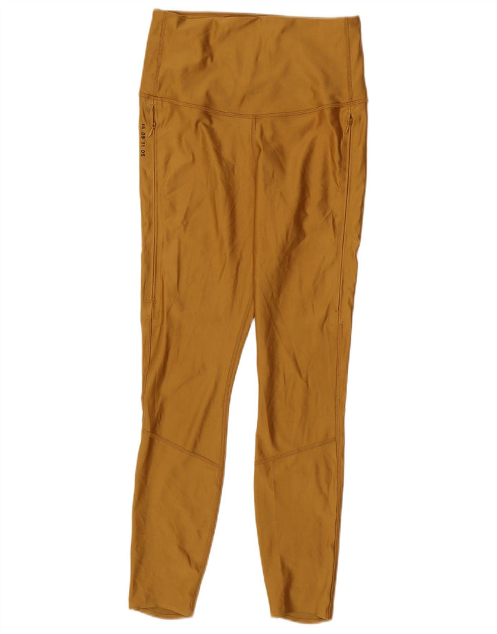 Nike Womens Leggings UK 8 Small Yellow Polyester