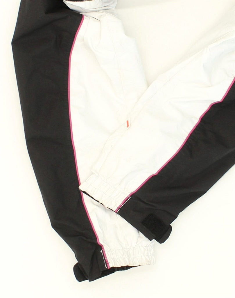 COLUMBIA Womens Hooded Windbreaker Jacket UK 10 Small Black Colourblock | Vintage Columbia | Thrift | Second-Hand Columbia | Used Clothing | Messina Hembry 