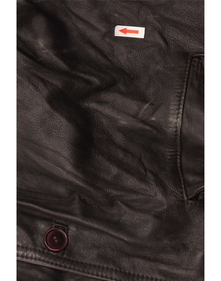 Vintage Mens Leather Jacket UK 40 Large Black