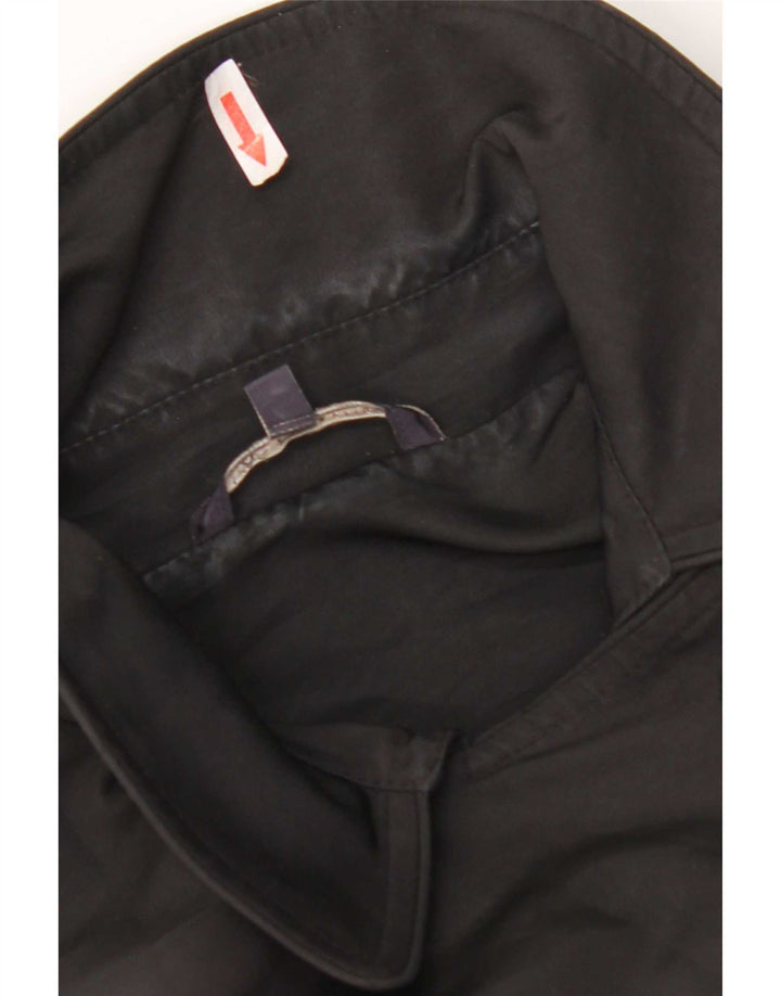 Marks & Spencer Womens Trench Coat UK 10 Small Black Polyester