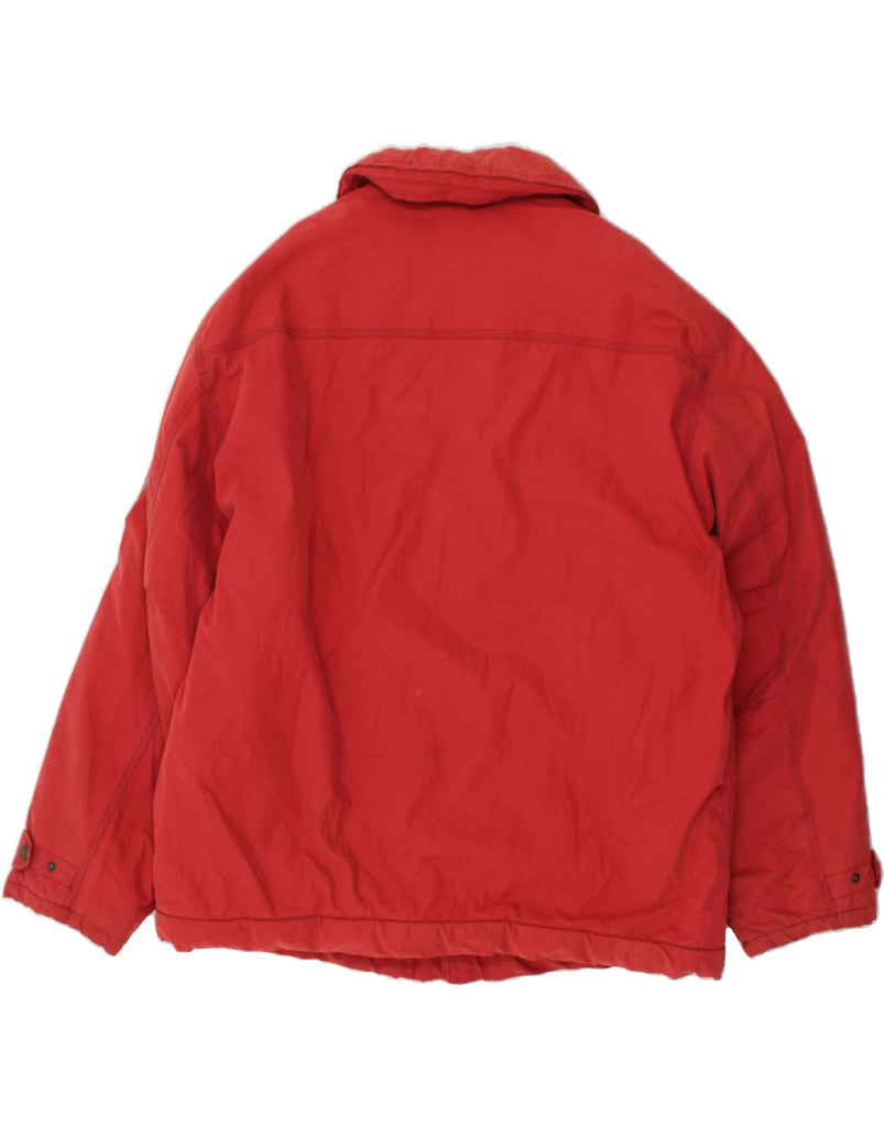 UNIFORM Mens Padded Jacket UK 42 XL Red Cotton | Vintage Uniform | Thrift | Second-Hand Uniform | Used Clothing | Messina Hembry 