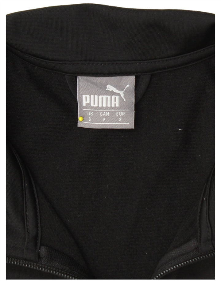 PUMA Mens Tracksuit Top Jacket Small Black Colourblock Polyester
