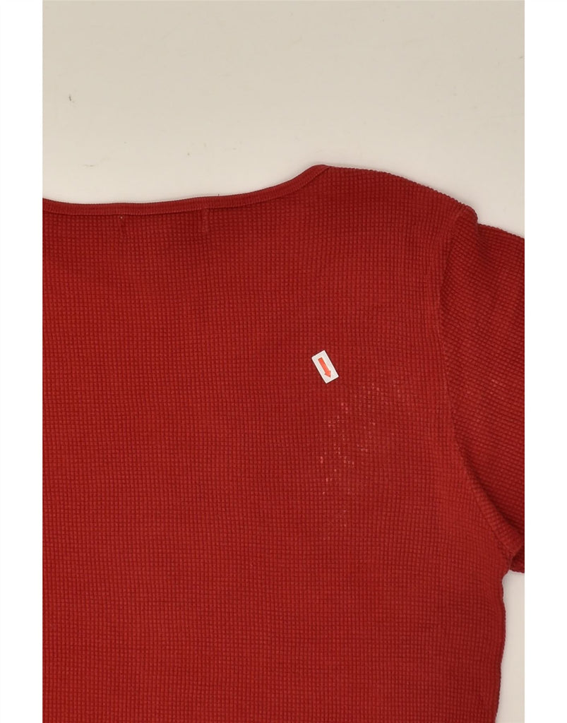 EDDIE BAUER Womens T-Shirt Top UK 14 Medium Red Cotton | Vintage Eddie Bauer | Thrift | Second-Hand Eddie Bauer | Used Clothing | Messina Hembry 