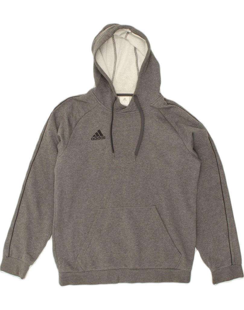 ADIDAS Mens Hoodie Jumper Medium Grey | Vintage Adidas | Thrift | Second-Hand Adidas | Used Clothing | Messina Hembry 