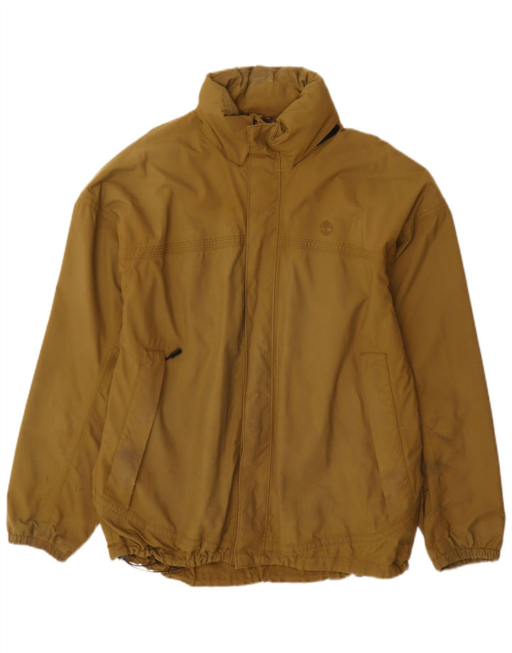 Timberland Mens Rain Jacket UK 40 Large Khaki Nylon