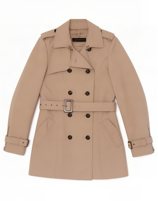 Zara Womens Trench Coat UK 10 Small Beige