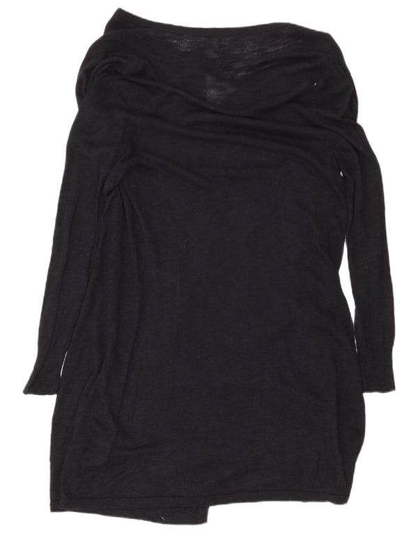 Phase Eight Womens Longline Open Cardigan Sweater UK 12 Medium Navy Blue