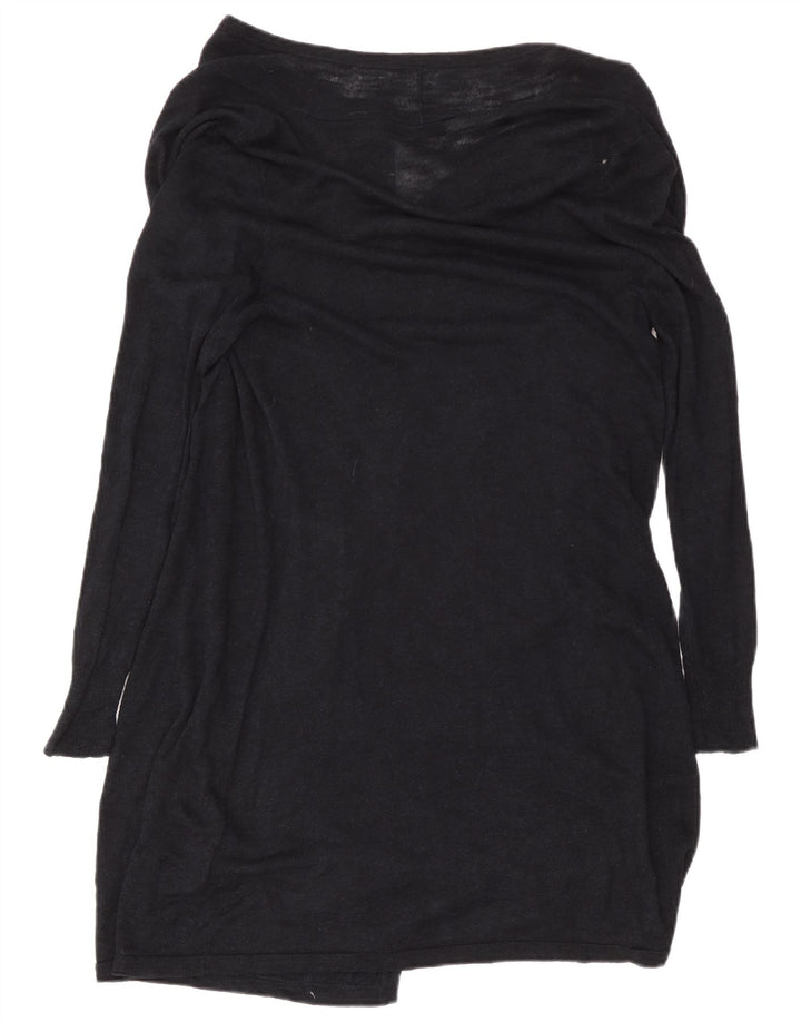 Phase Eight Womens Longline Open Cardigan Sweater UK 12 Medium Navy Blue
