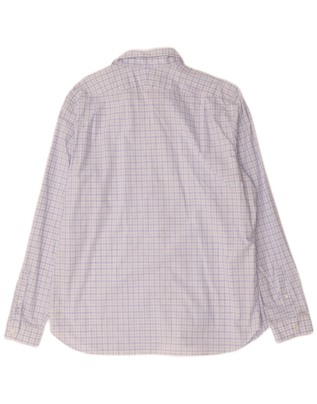 Lacoste Mens Slim Fit Shirt Size 46 2XL Blue Check Cotton
