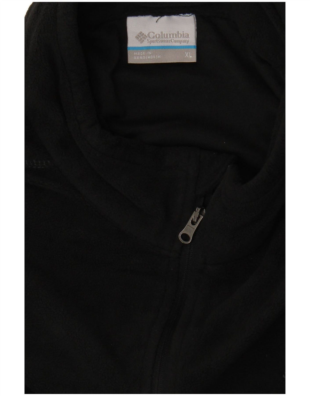 Columbia Mens Zip Neck Fleece Jumper XL Black