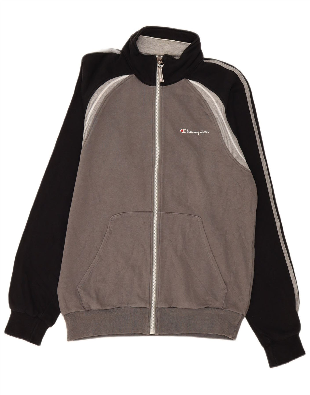 Champion Mens Tracksuit Top Jacket Medium Grey Colourblock