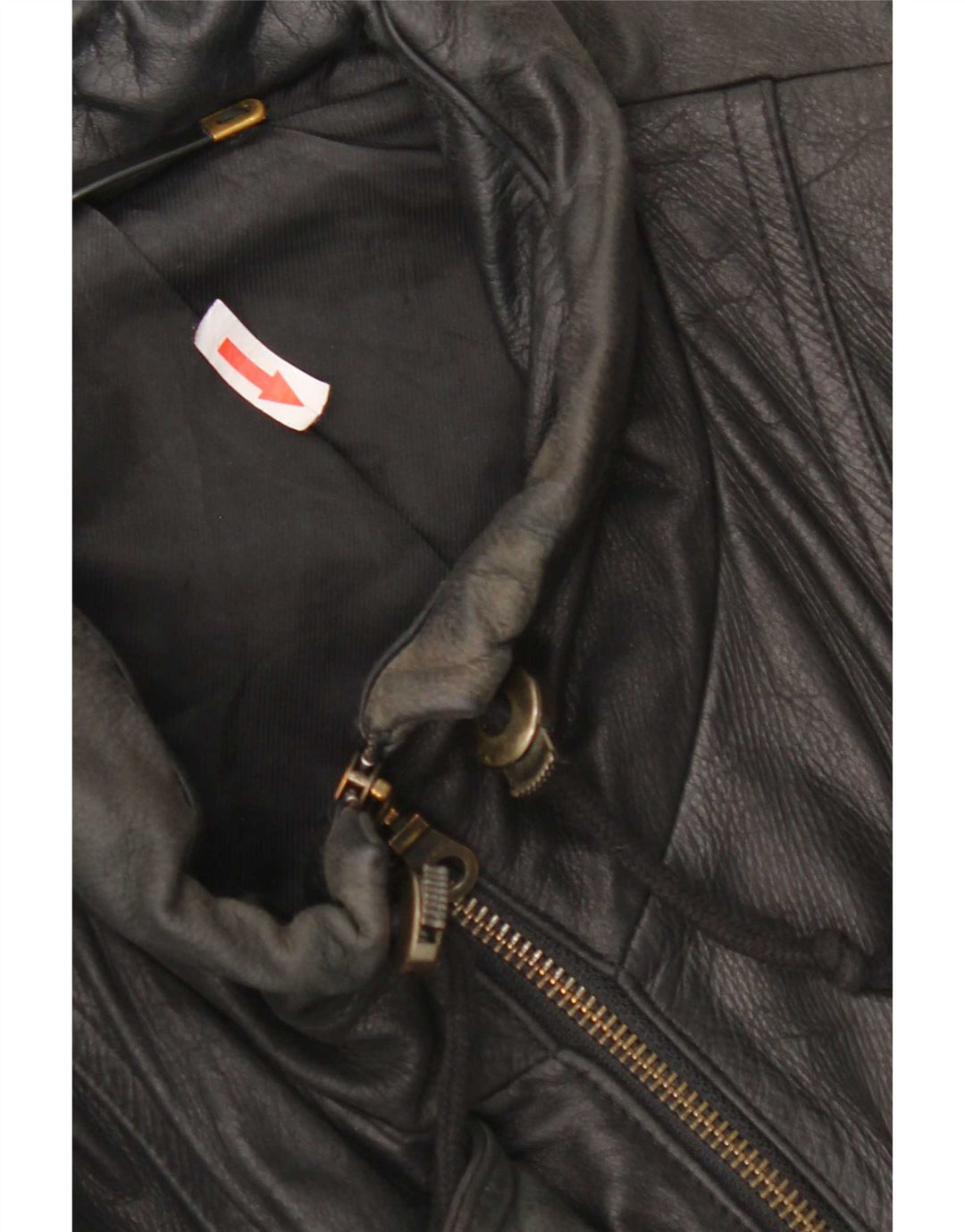 New Fast Womens Oversized Leather Jacket IT 44 Medium Black