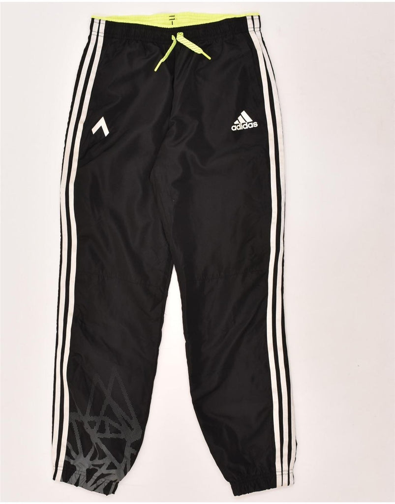 ADIDAS Boys Climalite Tracksuit Trousers Joggers 13-14 Years Black | Vintage Adidas | Thrift | Second-Hand Adidas | Used Clothing | Messina Hembry 