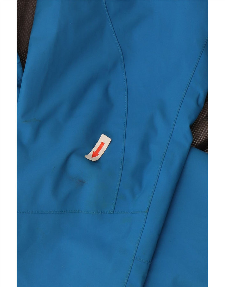 Jack Wolfskin Womens Hooded Rain Jacket UK 10 Small Blue Polyamide