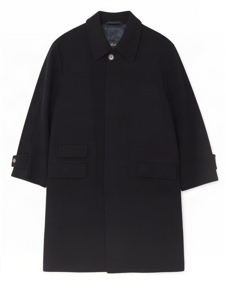 Corneliani Mens Overcoat IT 50 Large Navy Blue Wool