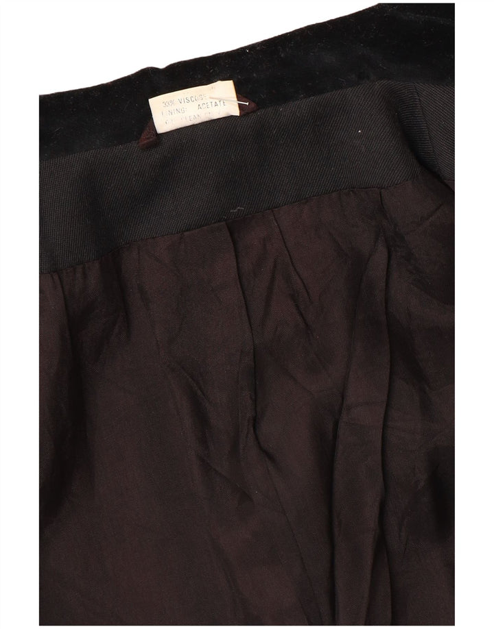 Rosami  Womens 2 Button Blazer Jacket UK 14 Large Black Acetate