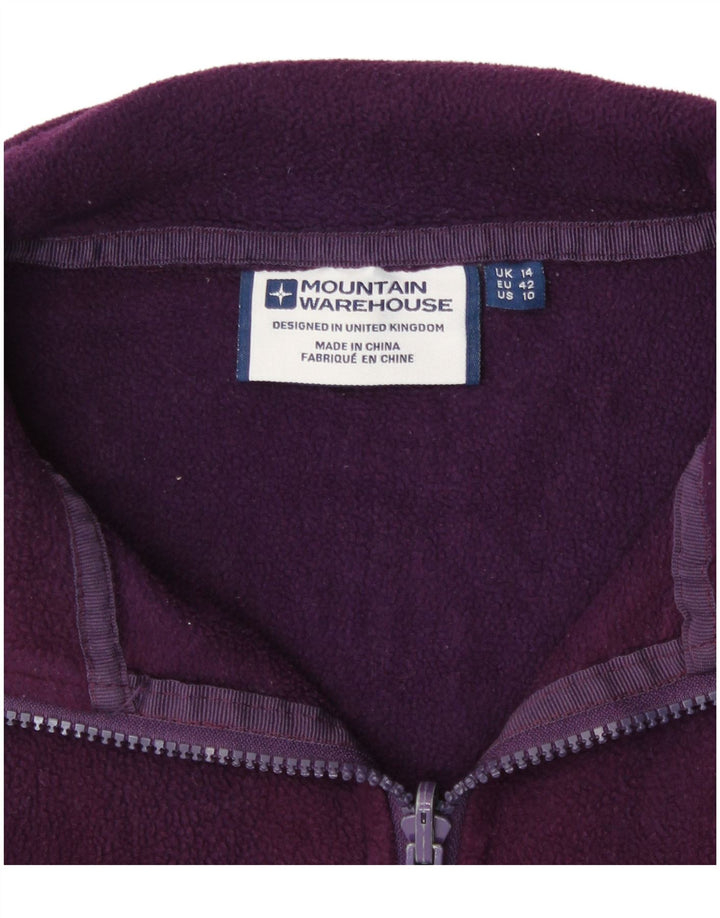 Mountain Warehouse Womens Fleece Jacket UK 14 Large Purple Polyester