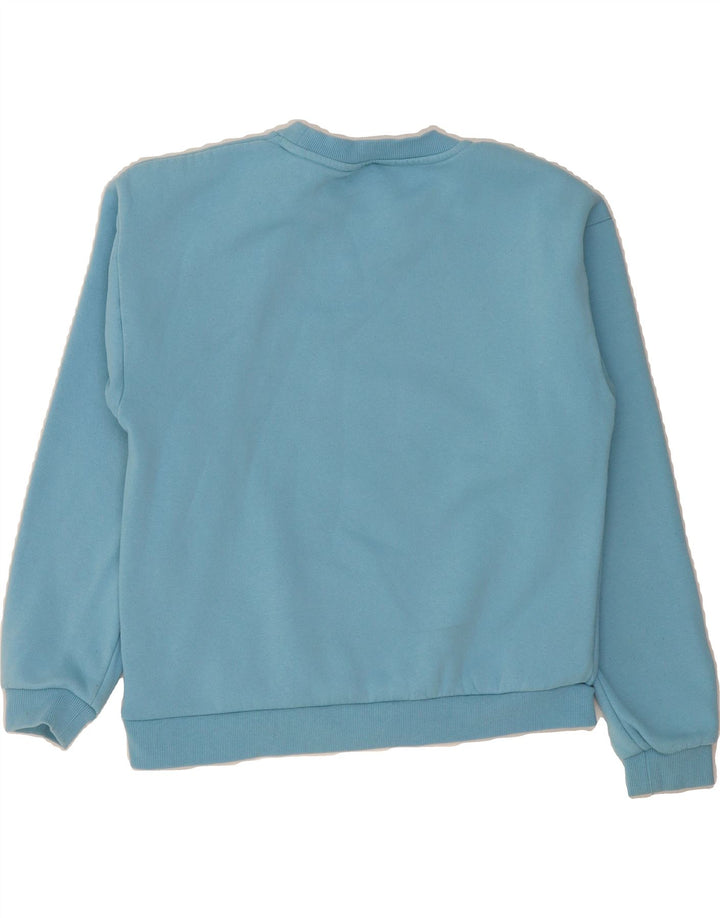 FILA Womens Graphic Sweatshirt Jumper UK 14 Medium Blue Polyester Vintage Fila and Second-Hand Fila from Messina Hembry 