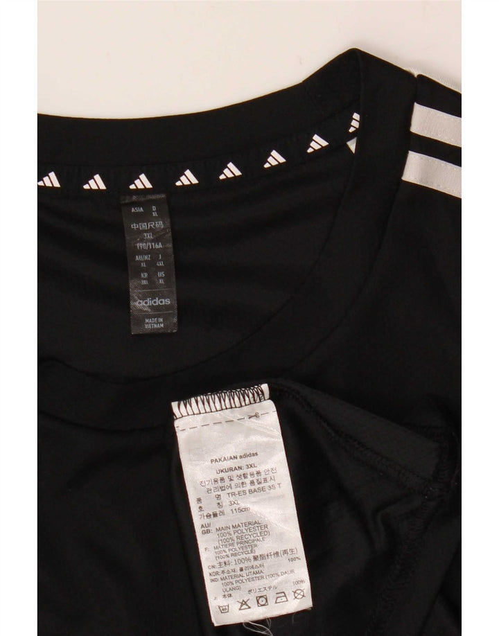 Adidas Mens T-Shirt Top XL Black Polyester
