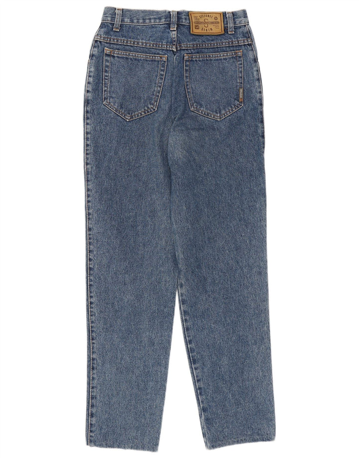 STEFANEL Womens High Waist Tapered Jeans IT 44 Medium W26 L27 Blue Cotton