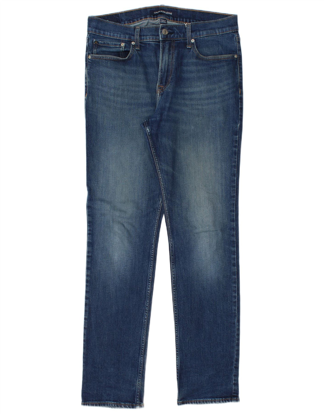 Calvin Klein Mens Slim Jeans W32 L34 Blue Cotton