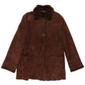 Mabrun Womens Shearling Coat IT 46 Large Brown Shearling