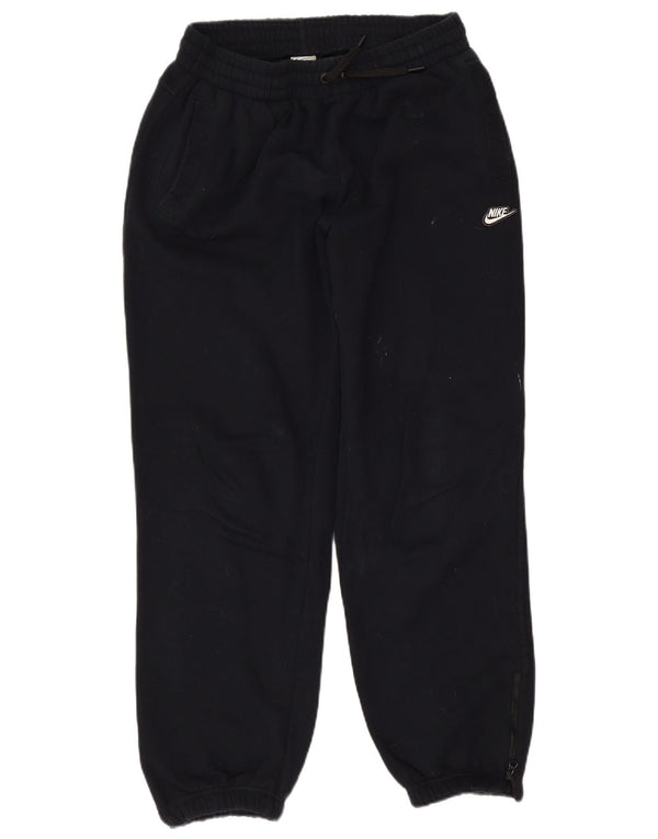 Nike Womens Tracksuit Trousers Joggers UK 12 Medium Navy Blue Cotton