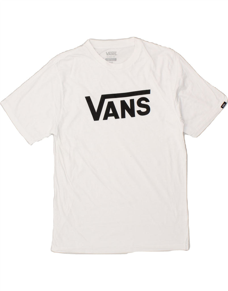 VANS Boys Classic Fit Graphic T-Shirt Top 13-14 Years XL White Cotton | Vintage Vans | Thrift | Second-Hand Vans | Used Clothing | Messina Hembry 