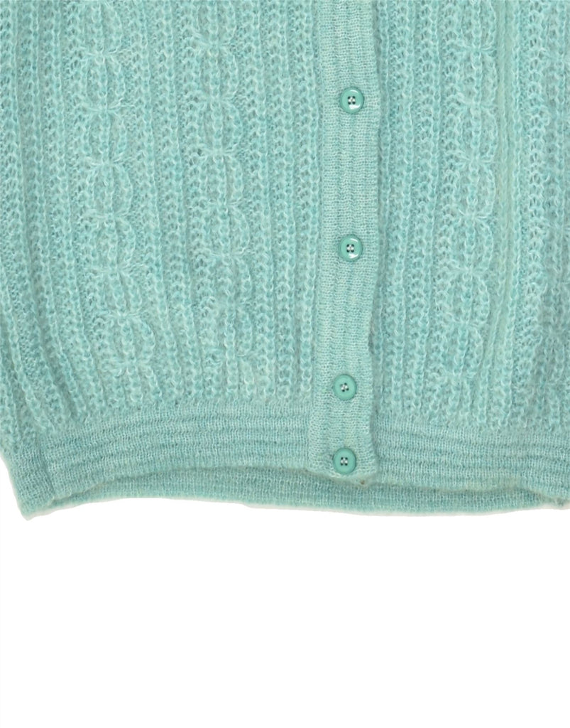 DONATELLA Womens Cardigan Sweater UK 14 Medium Turquoise | Vintage Donatella | Thrift | Second-Hand Donatella | Used Clothing | Messina Hembry 