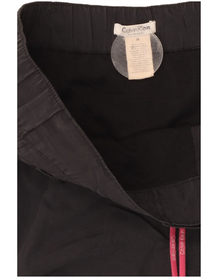 Calvin Klein Mens Graphic Swimming Shorts Medium Black Nylon