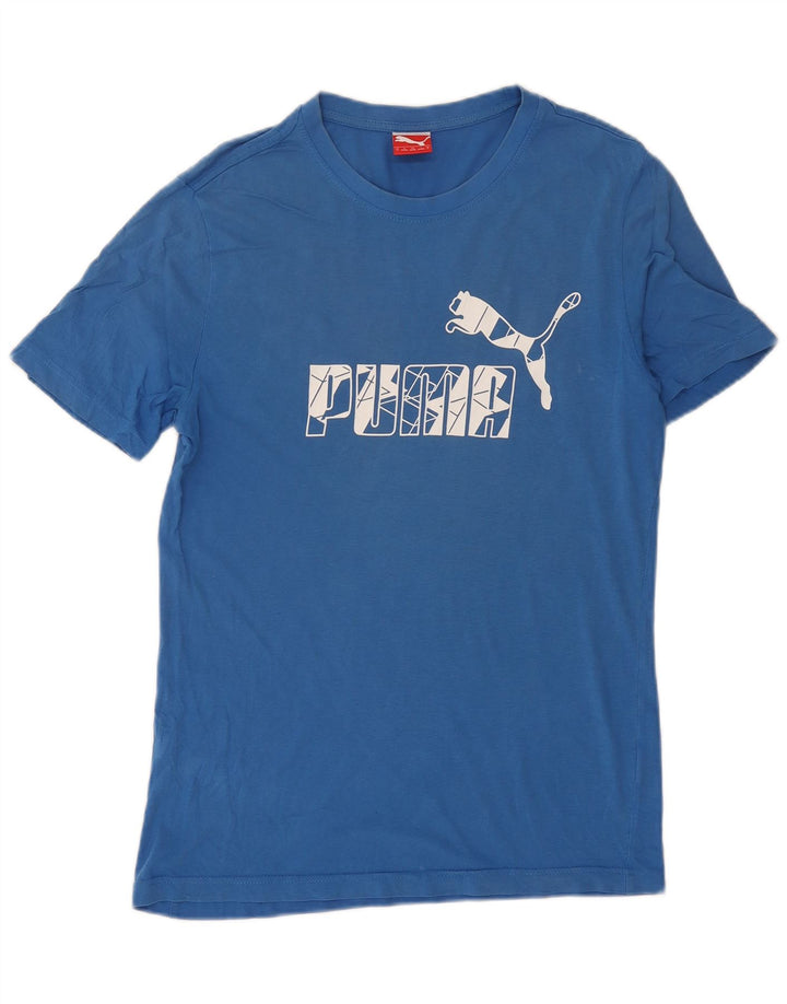 Puma Mens Graphic T-Shirt Top Small Blue