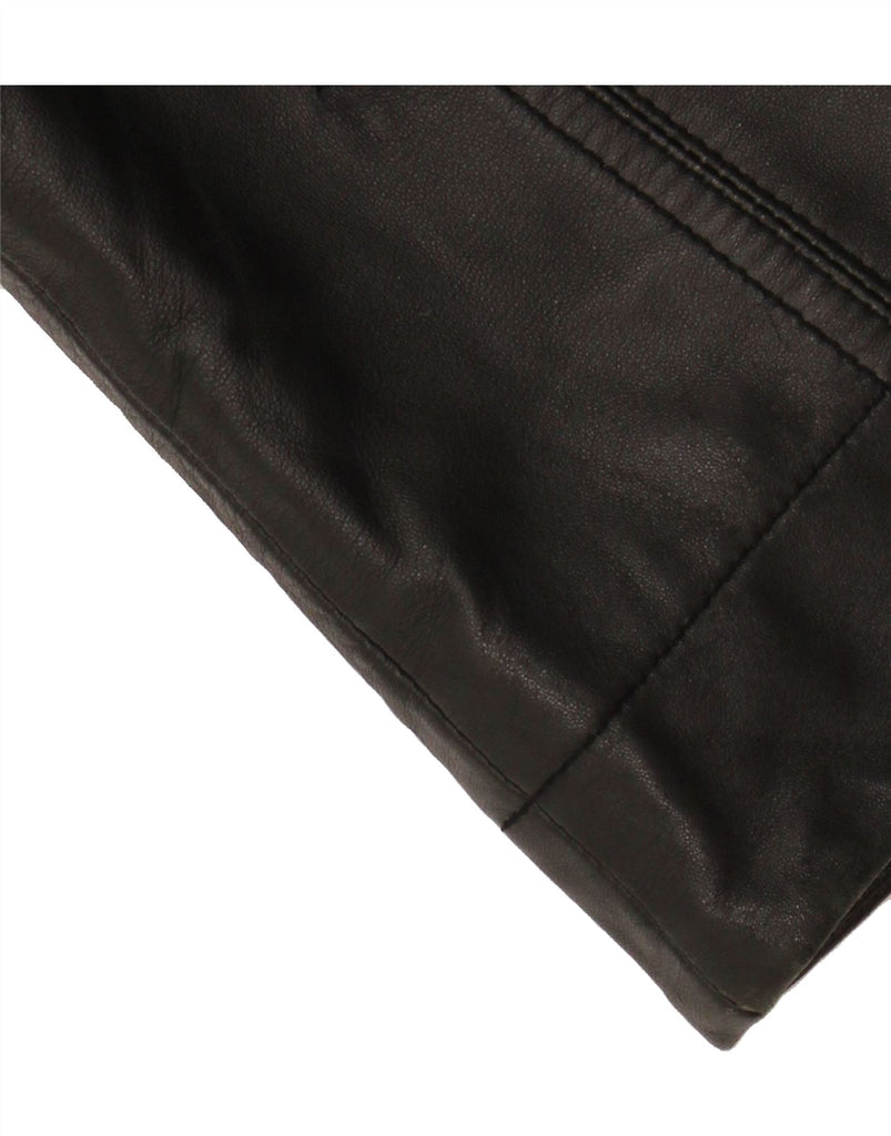 MARKS & SPENCER Mens Autograph Leather Jacket UK 38 Medium Black Leather Vintage Marks & Spencer and Second-Hand Marks & Spencer from Messina Hembry 