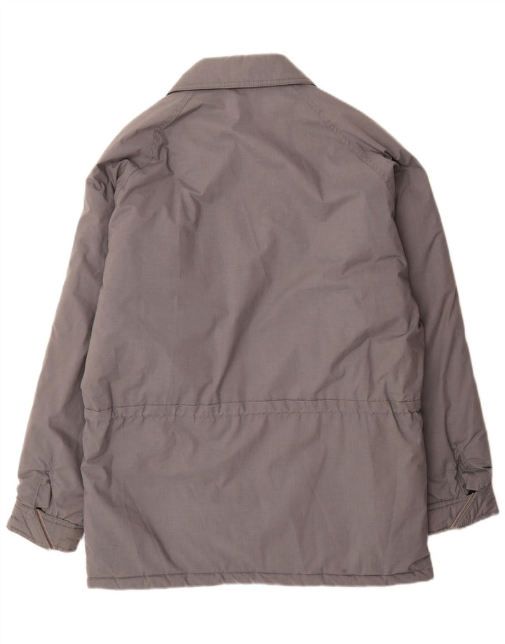 Vintage Mens Windbreaker Coat UK 36 Small Grey Polyester