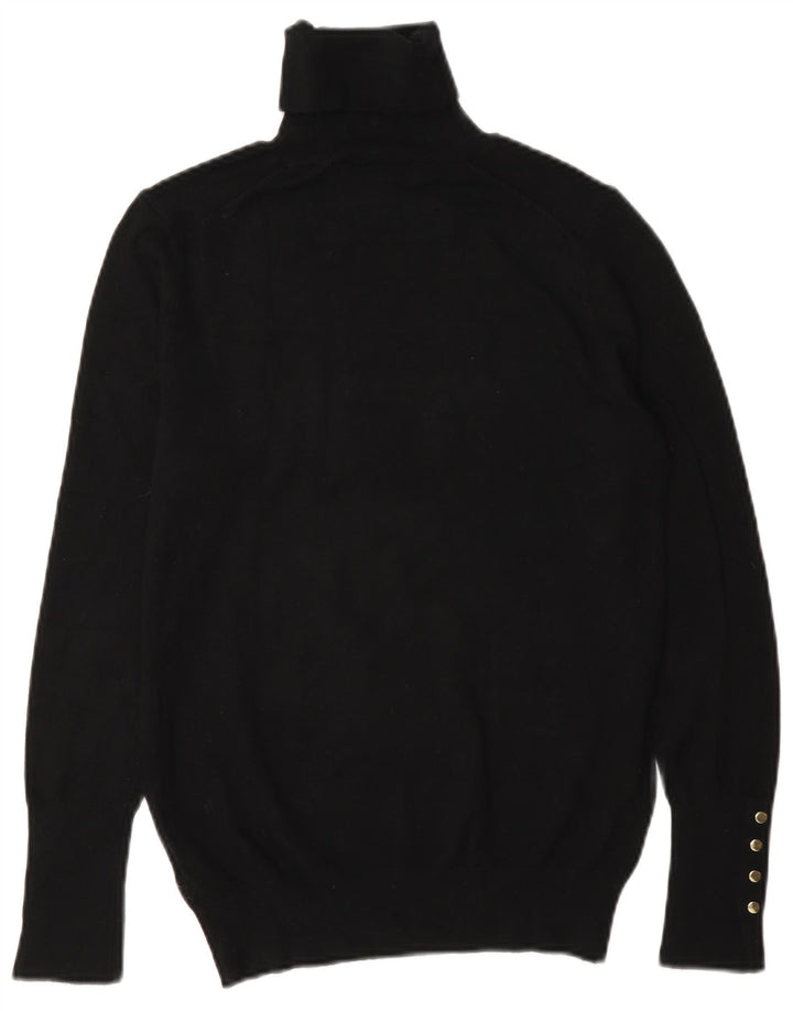 Zara Womens Roll Neck Jumper Sweater UK 12 Medium Black