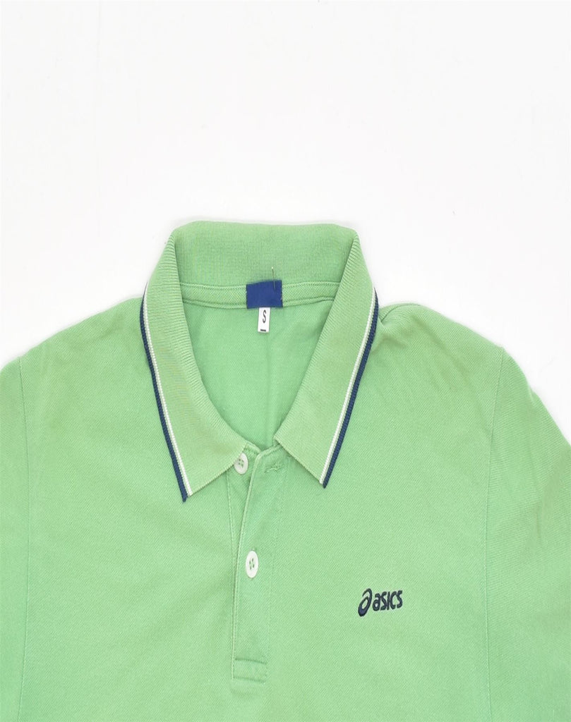 ASICS Womens Polo Shirt UK 10 Small Green Cotton | Vintage | Thrift | Second-Hand | Used Clothing | Messina Hembry 