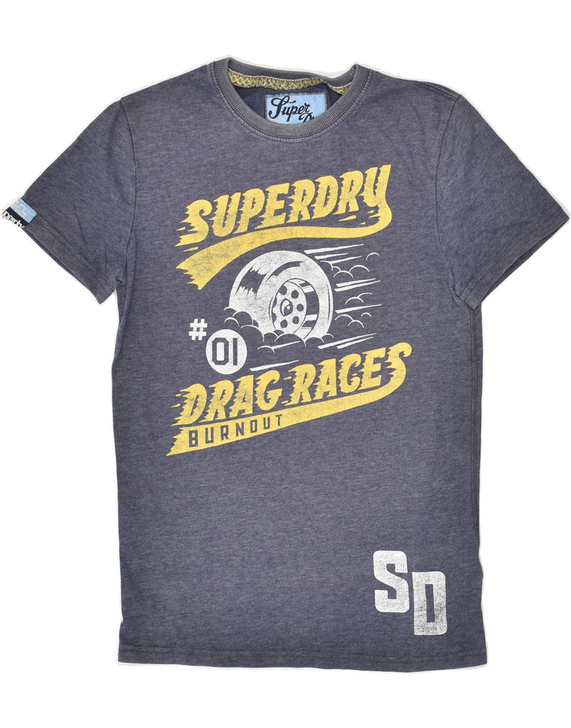 SUPERDRY Mens Graphic T-Shirt Top Small Blue Polyester | Vintage Superdry | Thrift | Second-Hand Superdry | Used Clothing | Messina Hembry 