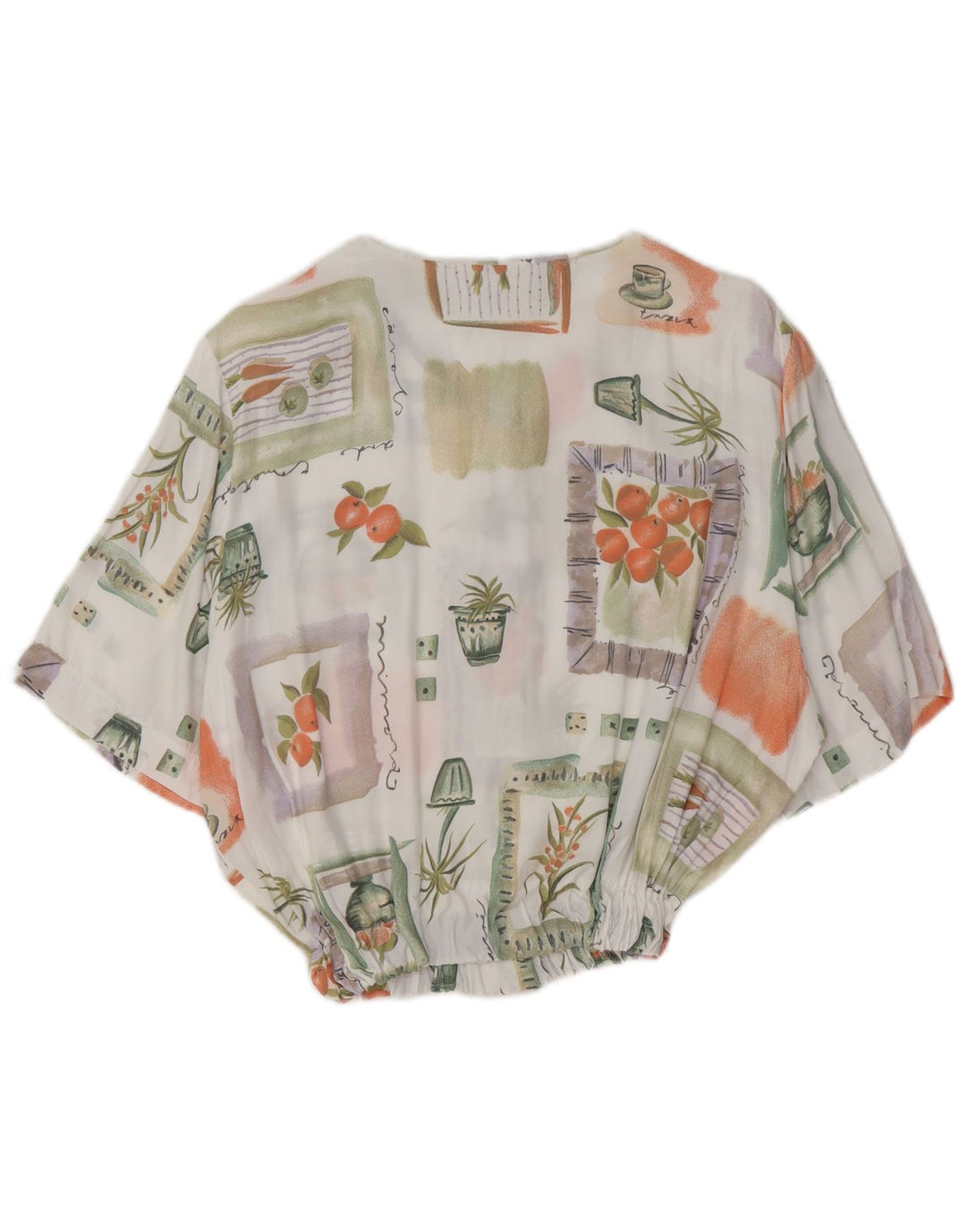 VINTAGE Womens Abstract Pattern Shirt Blouse IT 44 Medium Multicoloured