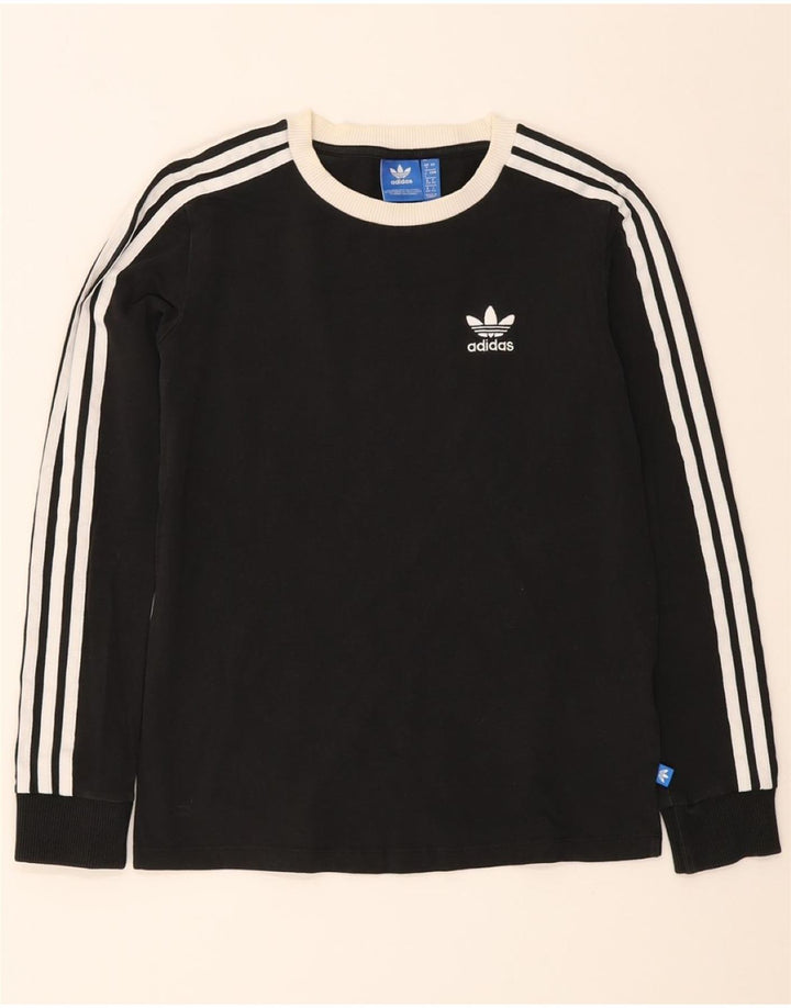 ADIDAS Womens Top Long Sleeve UK 8 Small Black Cotton Vintage Adidas and Second-Hand Adidas from Messina Hembry 