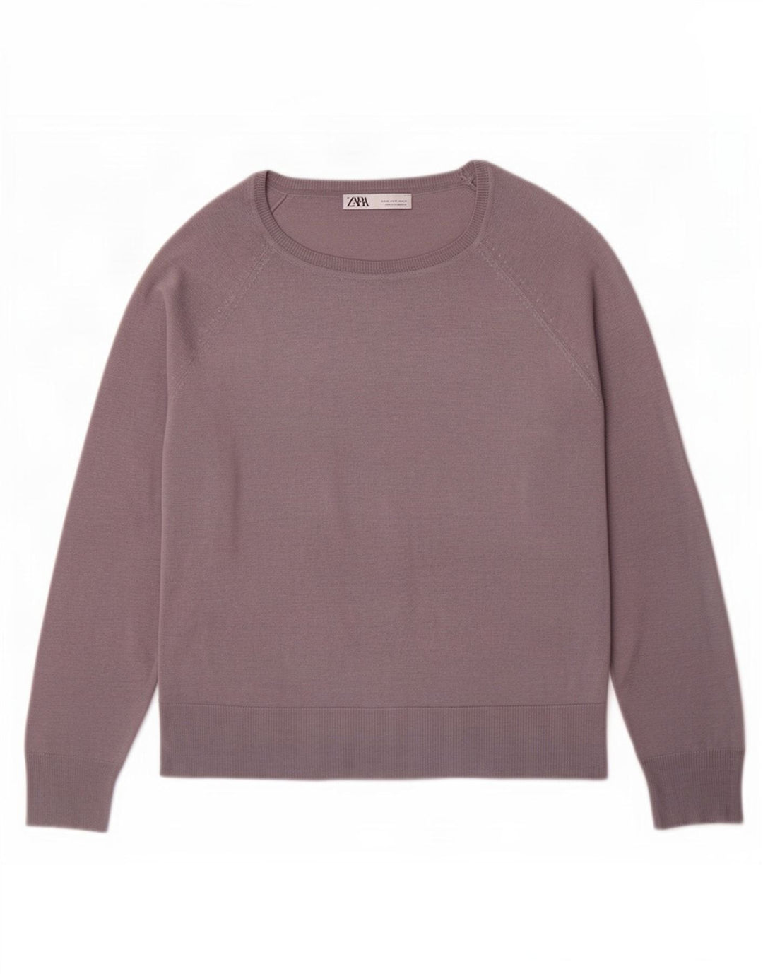 Zara Womens Boat Neck Jumper Sweater UK 14 Medium Grey
