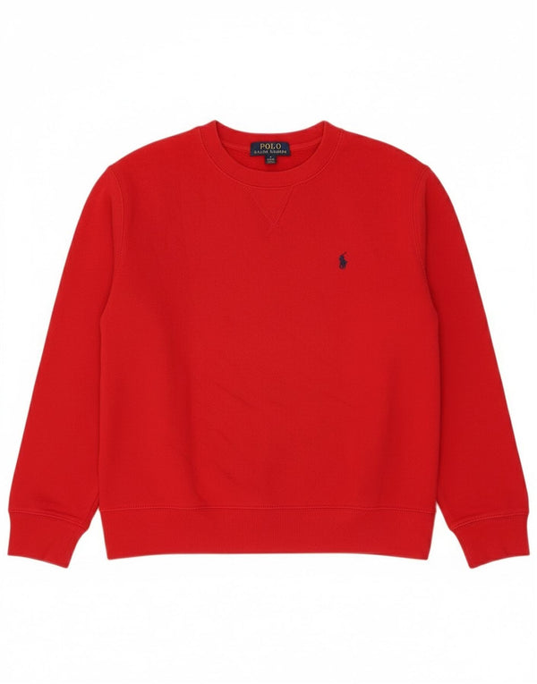 Polo Ralph Lauren Boys Sweatshirt Jumper 10-11 Years Medium Red Cotton